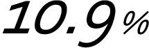 10.9%
